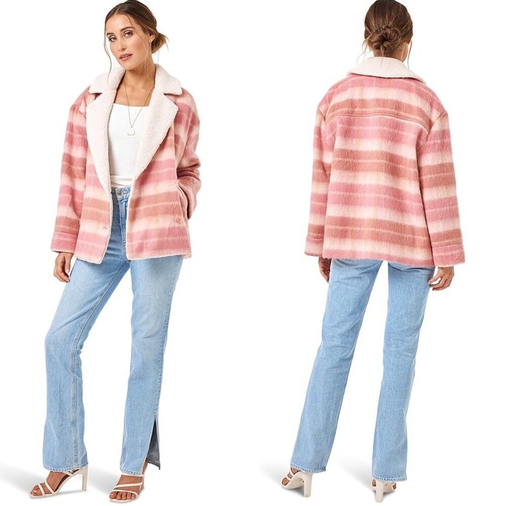NWT New $264 L*space Plaid About You Wool Blend Jacket Size XS